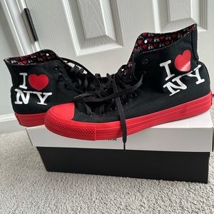Custom “I Love NY” Converse sneakers